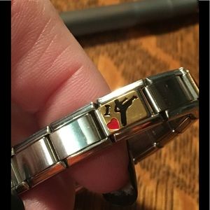 Link Charm Bracelet - Stretchy Stainless Steel